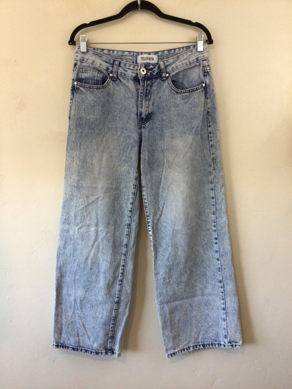 Telepatia Stonewash Wide Leg Blue Jeans SIze 7 / 28